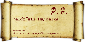 Palásti Hajnalka névjegykártya