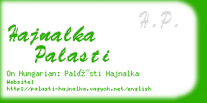 hajnalka palasti business card